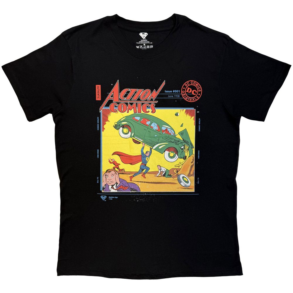 DC Comics - Superman Car Tshirt Homme - Noir